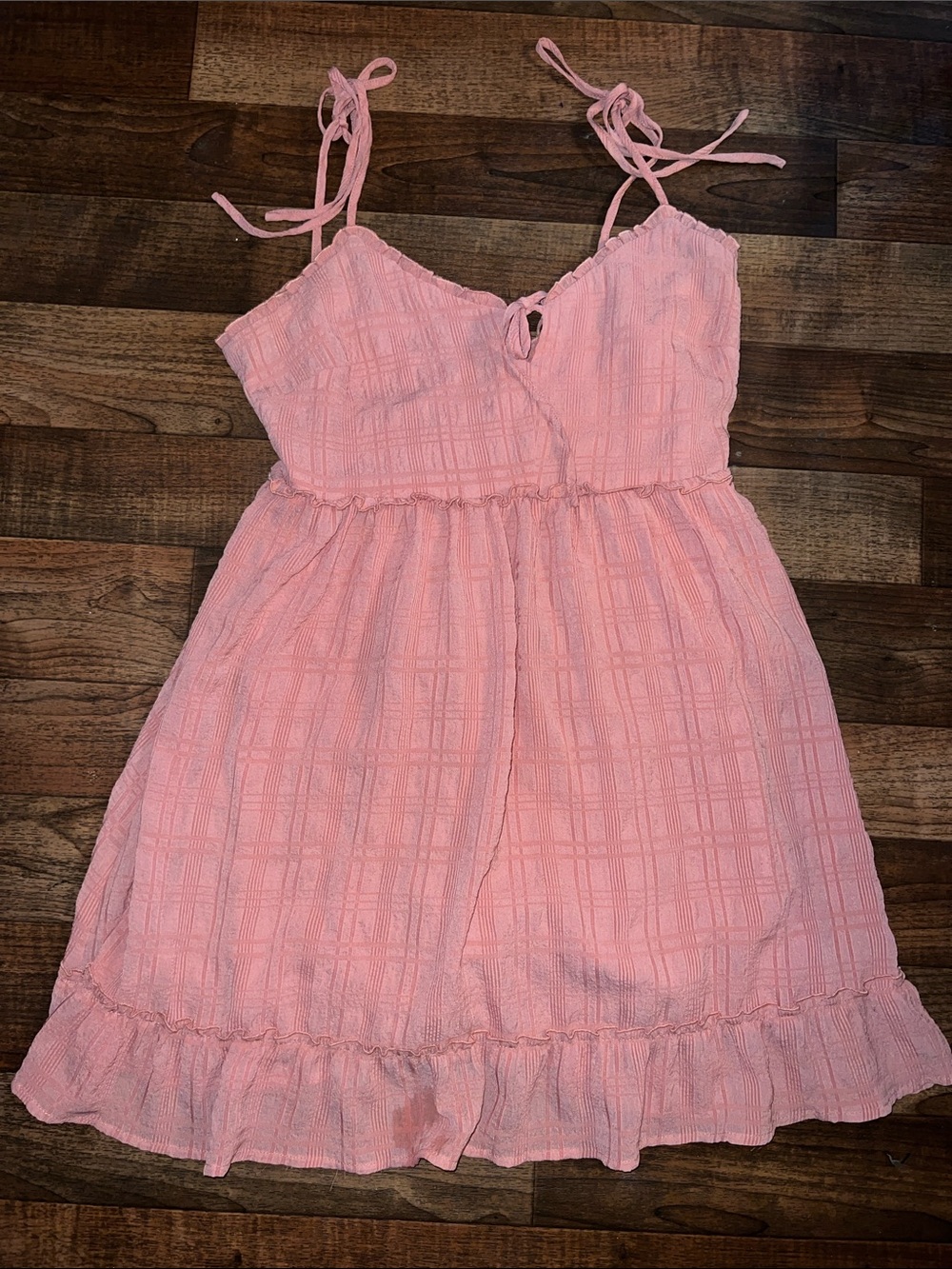 Forever 21 Pink Tie-Shoulder Mini Sundress